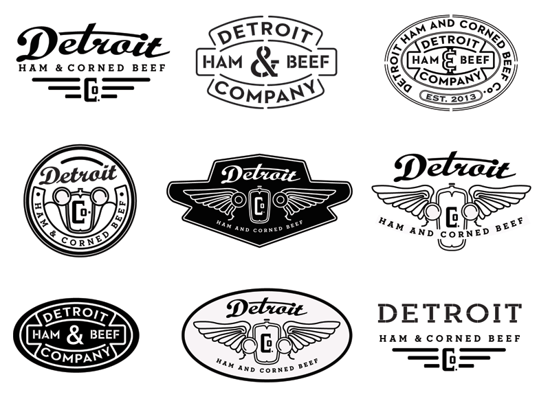 Detroit Logo - Detroit Ham And Corned Beef Co Logos