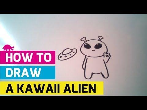 Cute Alien Logo - How To Draw A Cute Alien For Kids - YouTube