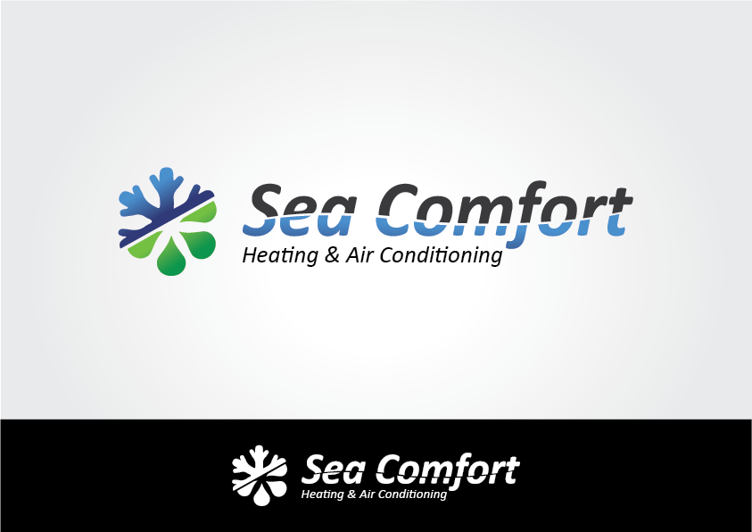 Ideal Air Logo - Playful, Feminine, Air Conditioning Logo Design for Sea Comfort