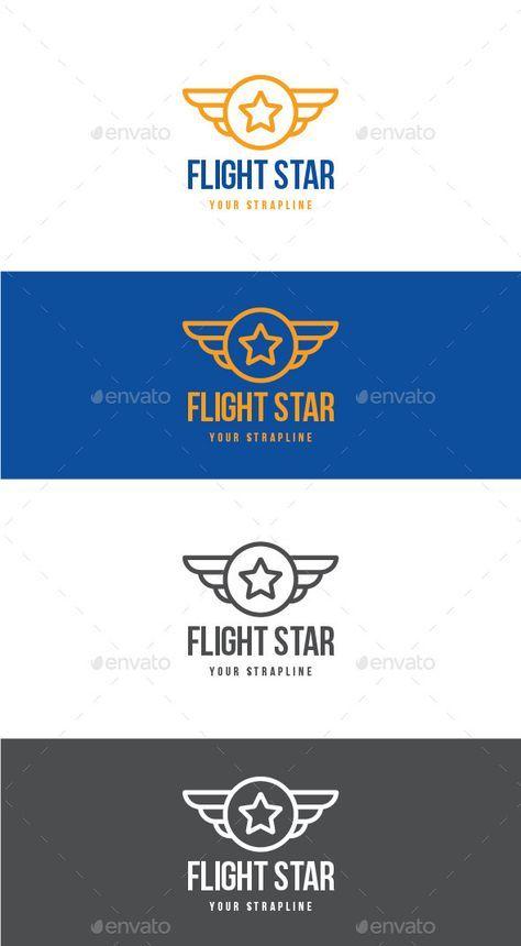 Ideal Air Logo - A modern star logo ideal for a pilot and flying training school ...