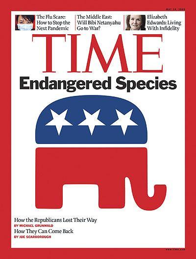 Time Magazine Logo - TIME Magazine Cover: Endangered Species - May 18, 2009 - Republicans ...