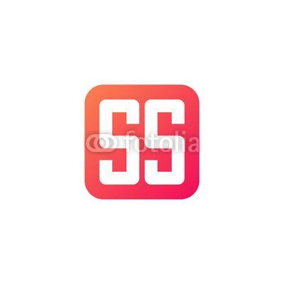 SS Square Logo - Initial letter SS, rounded letter square logo, modern gradient red ...