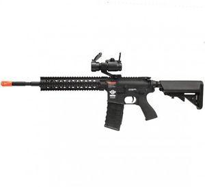 L and G with a Red Dot Logo - G&G CM16 R8-L Combat Machine AEG Airsoft Gun w/ Red Dot Sight Black ...