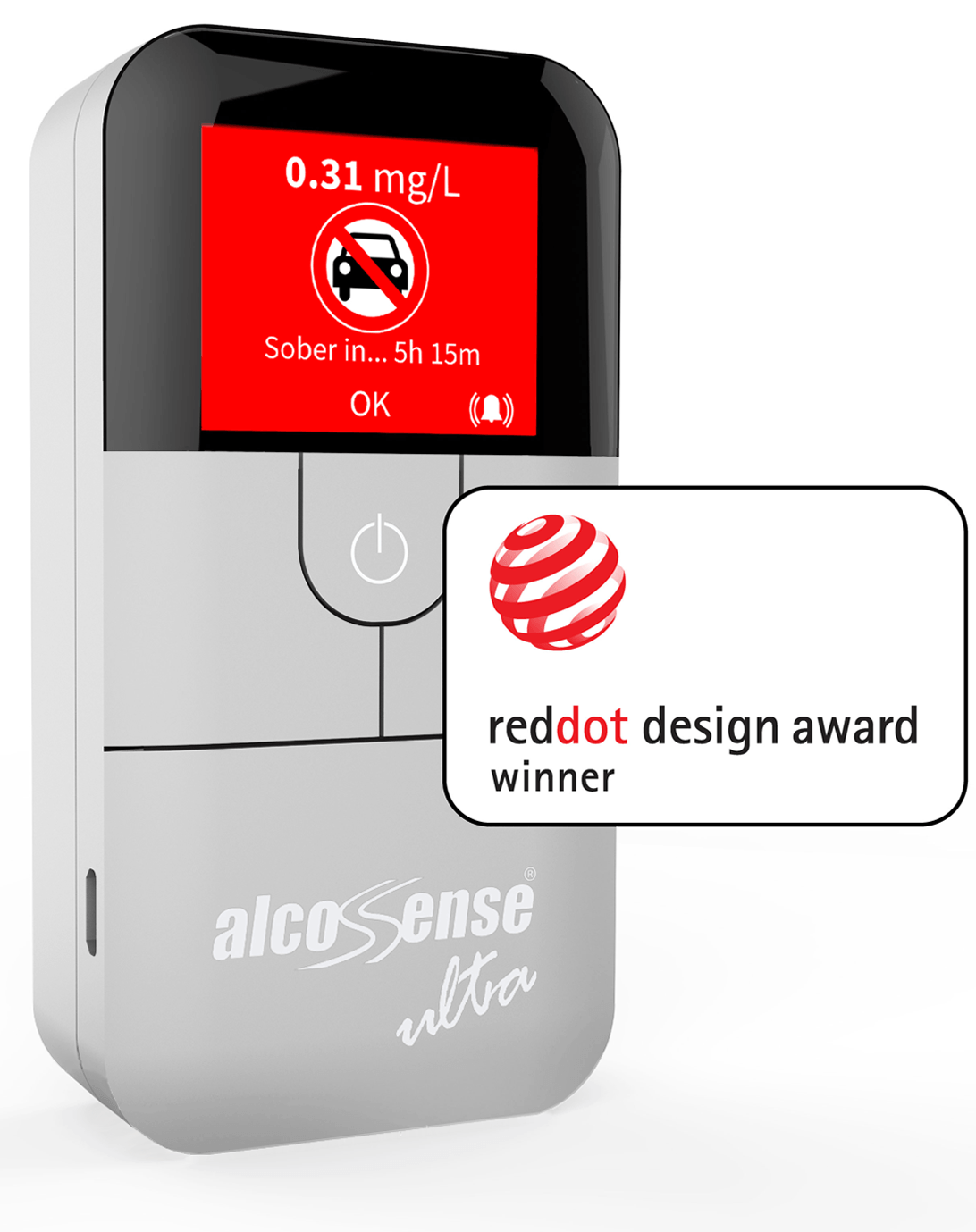 L and G with a Red Dot Logo - AlcoSense Ultra // Home Breathalyzer // Personal Alcohol Tester
