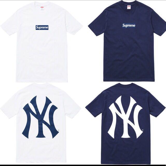 Yankees Supreme Box Logo - Supreme Yankees Box logo Tee, Men's Fashion, Clothes on Carousell