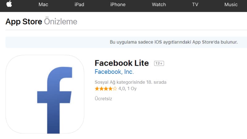 Facebook App Store Logo - Facebook Lite App for iOS Launched, Now Available for Users