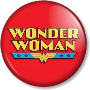 Wonder Women Logo - Wonder Woman Logo 2 25mm Pin Button Badge Lynda Carter Comic Retro