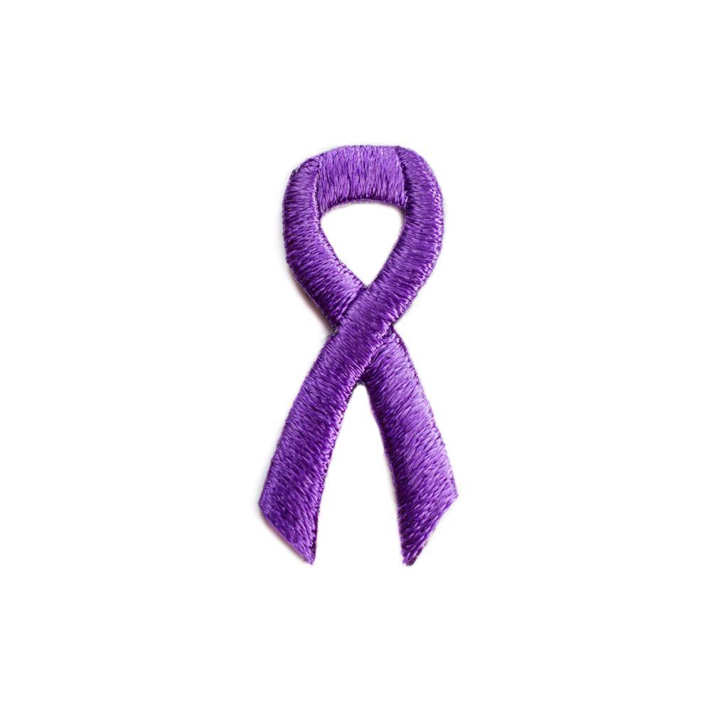 Purple Ribbon Logo - Purple Awareness Ribbon Stickers - Awareness Stick ons - Cancer ...