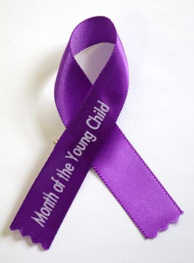 Purple Ribbon Logo - Free events, purple ribbons celebrate Month of the Young Child