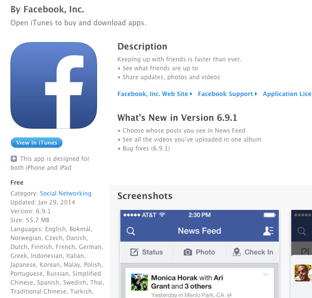 Facebook App Store Logo - Where Is the Privacy Policy Link in the App Store? - iubenda blog