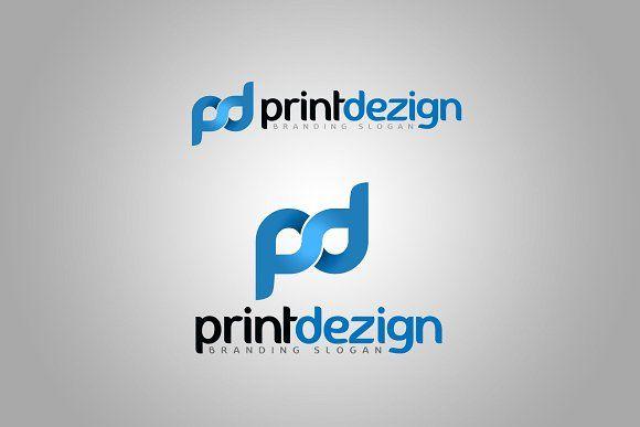 Printing Logo - Print Dezign Stock Logo ~ Logo Templates ~ Creative Market