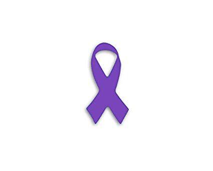 Purple Ribbon Logo - Small Purple Ribbon Awareness Decal 1 Decal