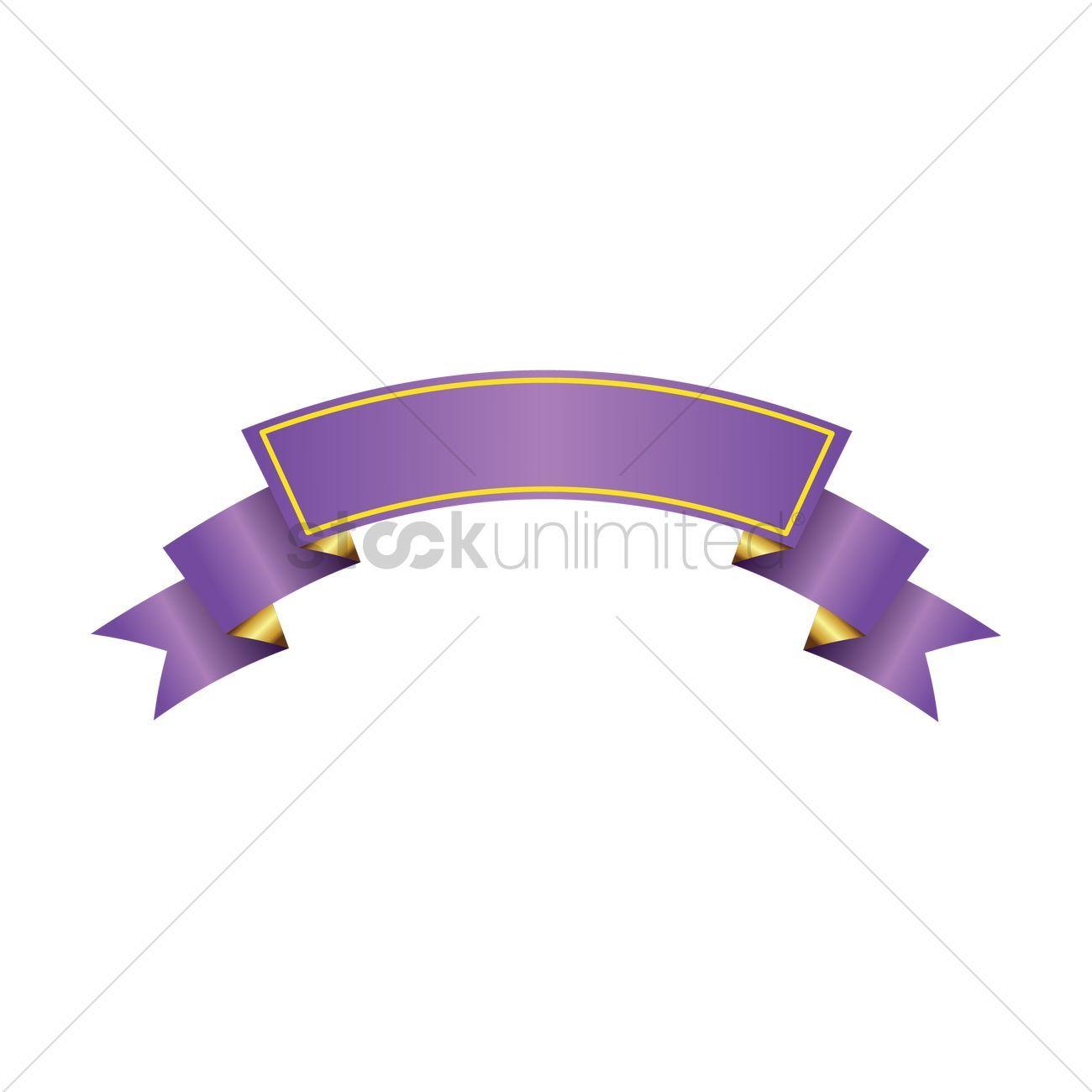 Purple Ribbon Logo - Purple ribbon banner design Vector Image - 1987249 | StockUnlimited
