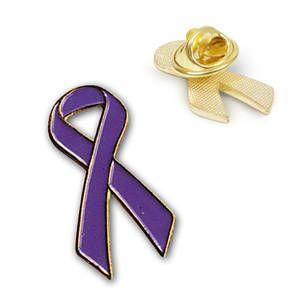 Purple Ribbon Logo - Purple Ribbon Lapel Pins. Health Promotions Now