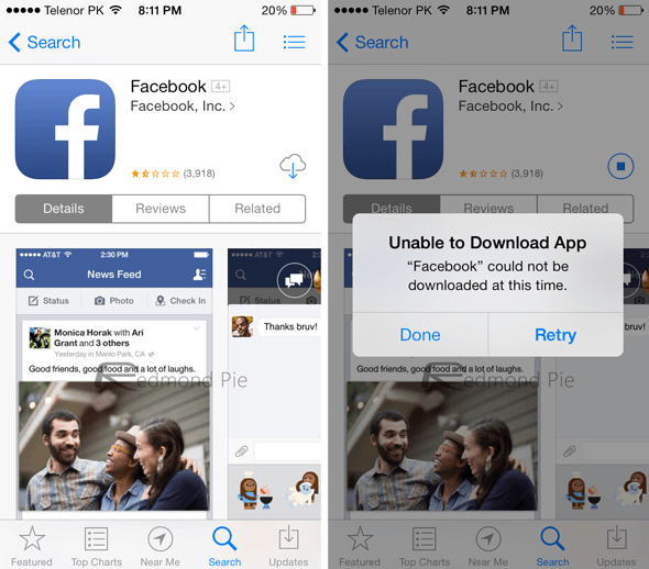 Facebook App Store Logo - Facebook's Latest iOS App Version 6.7.1 Even Fails to Download