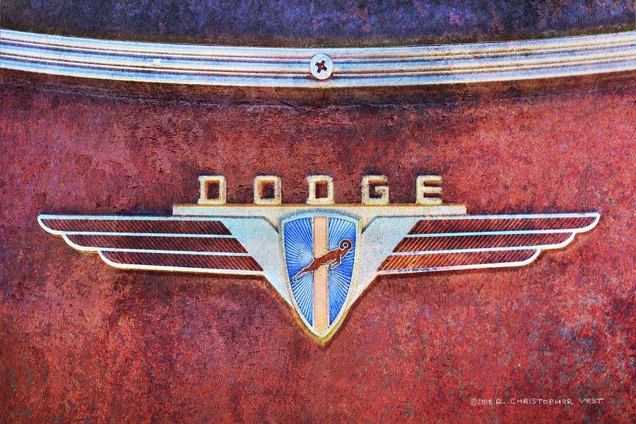 Old Red Dodge Logo - Old Dodge Ram Logo Vintage Photograph by R christopher Vest