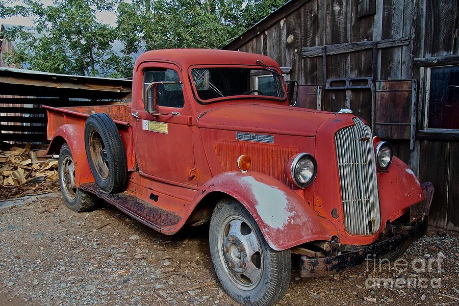Old Red Dodge Logo - Old Red Dodge Truck Photograph by Anthony Jones