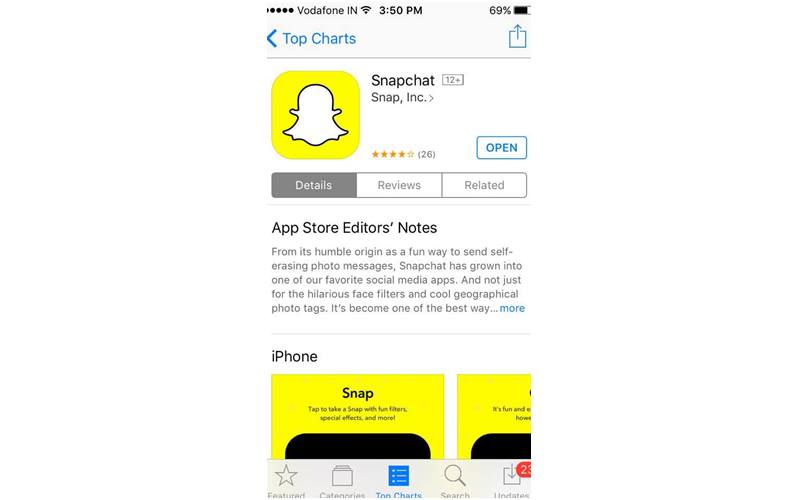 Facebook App Store Logo - Snapchat is the most searched app on App Store: Report | Technology ...