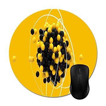 Black and Yellow Sphere Logo - Amazon.com : Black and Yellow Spheres Mouse Pads 8(Round)- Natural