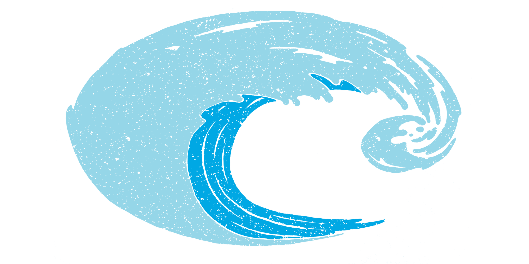 Blue and White Wave Logo - Costa Logo Wave Decal