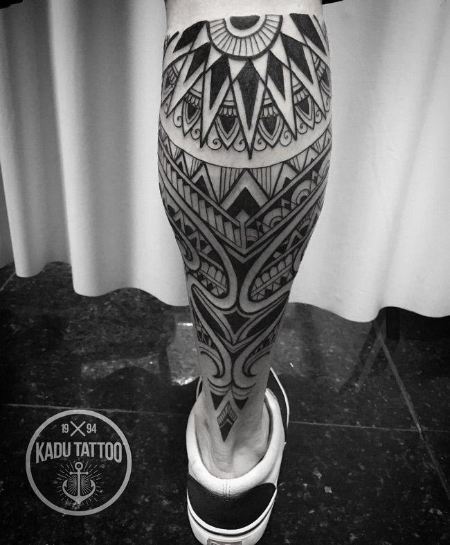 Leg Piece Black and White Logo - The 85 Best Leg Tattoos for Men | Improb