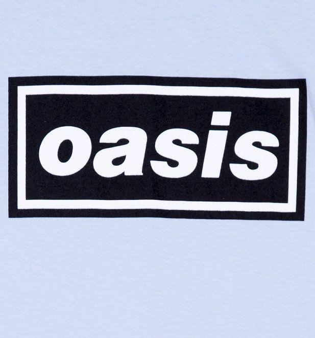 Oasis Logo - Women's Blue Oasis Logo Boyfriend T-Shirt