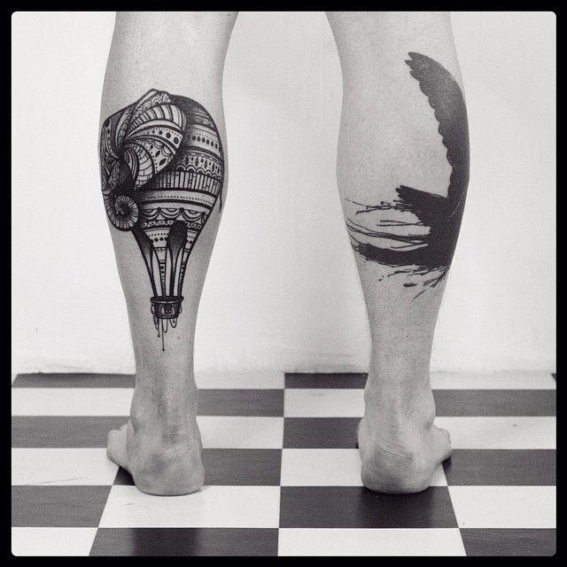 Leg Piece Black and White Logo - The 85 Best Leg Tattoos for Men | Improb