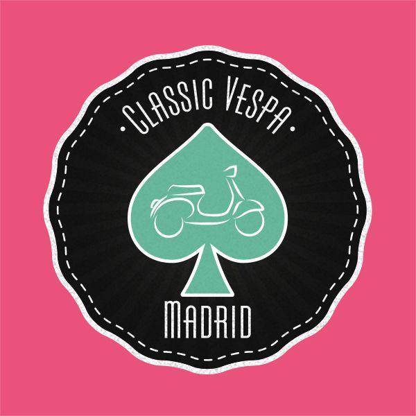Old Vespa Logo - Alberto Prieto | Classic Vespa Madrid – Business Card & Logo