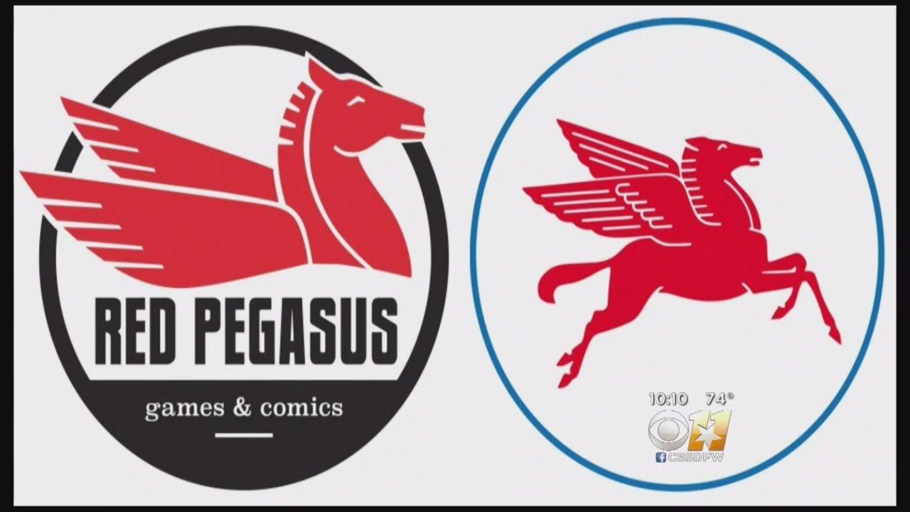 Red Pegasus Logo - Exxon Challenges Oak Cliff Comic Store Over Red Pegasus Logo