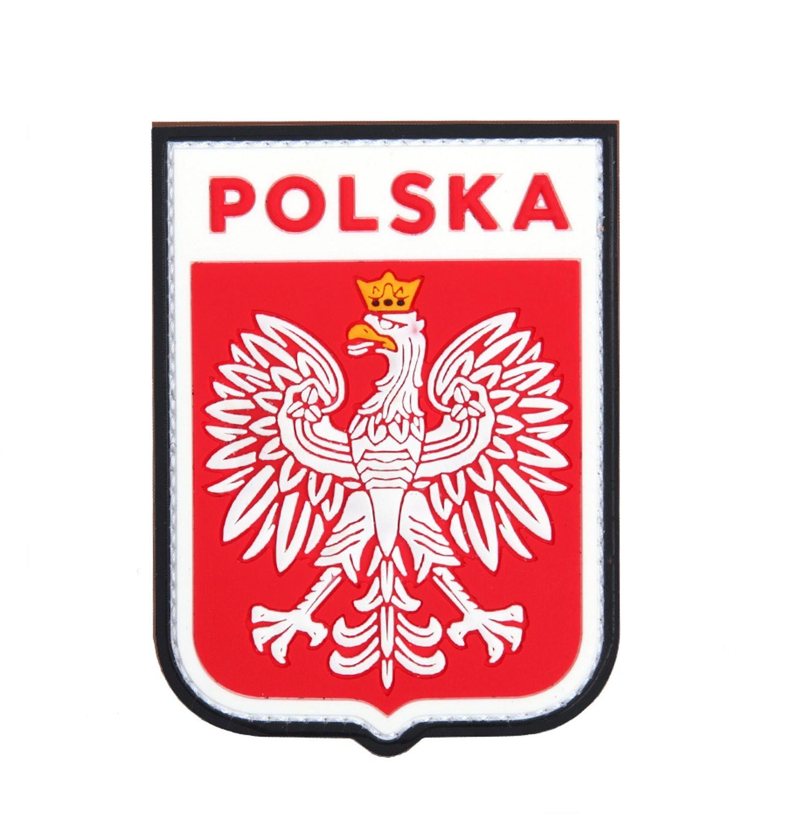 Red White Shield Auto Logo - 101 Inc. - Polska Shield - PVC 3D Patch