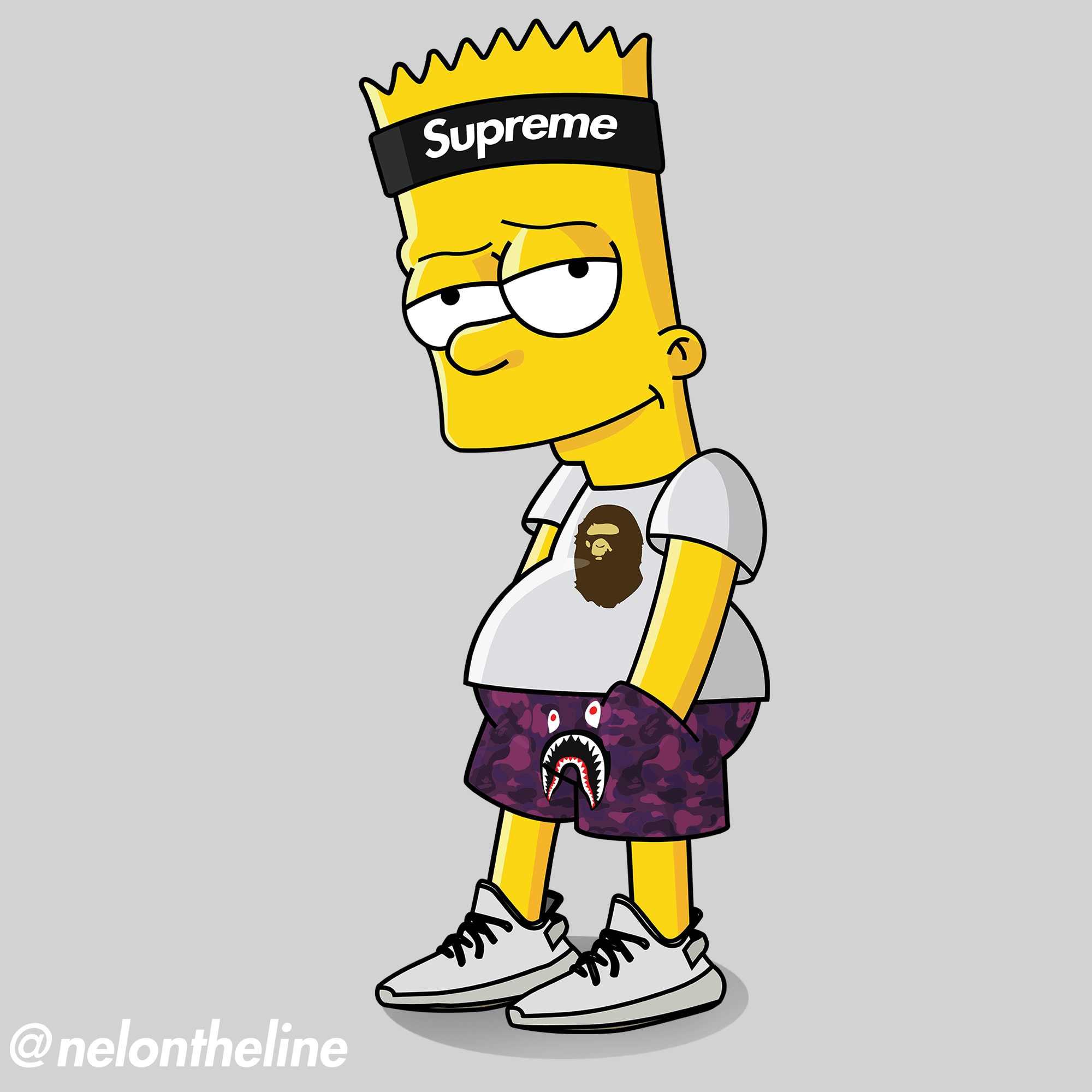 Bart BAPE Supreme Logo - Bart Simpson Hypebeasted #supreme #bape #yeezyboost #hypebeast