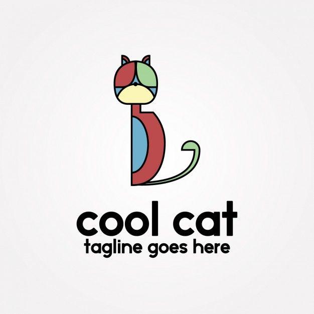 Abstract Cat Logo - Coloured abstract cat design | Stock Images Page | Everypixel