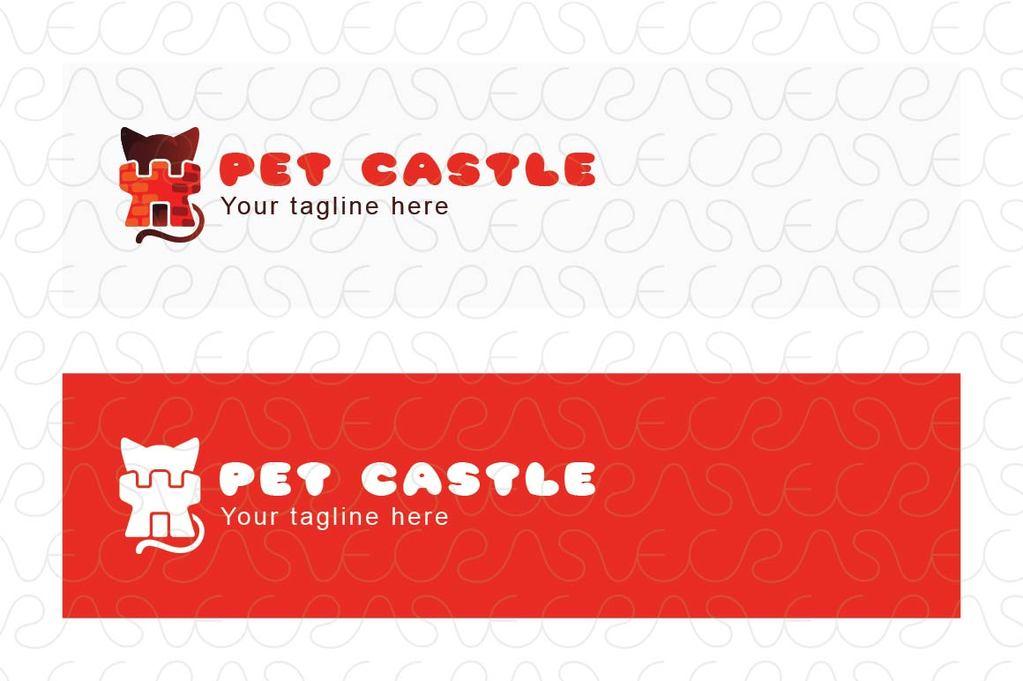 Abstract Cat Logo - Pet Castle - Abstract Cat House Stock Logo Template – VecRas