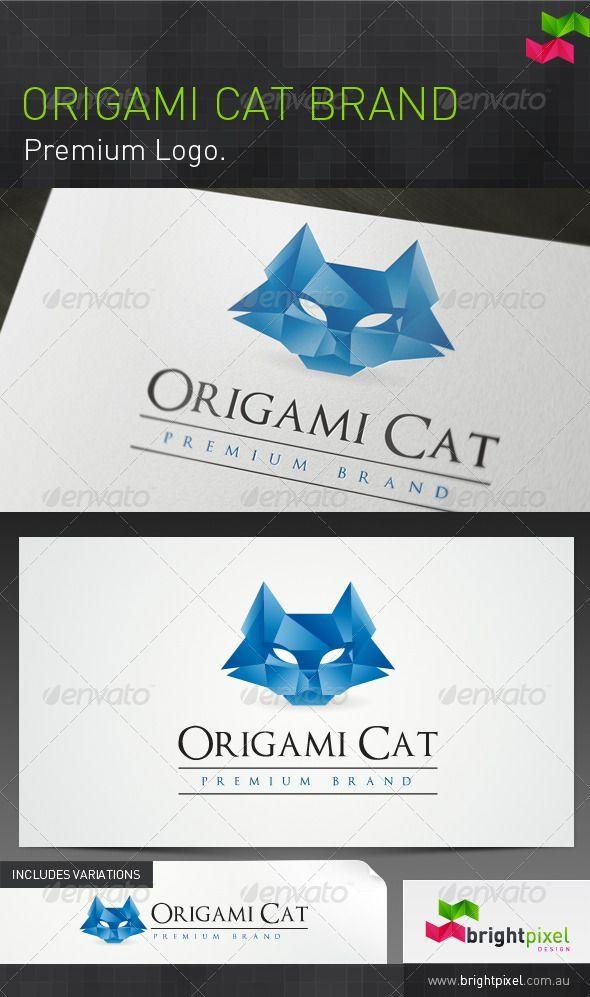 Abstract Cat Logo - GraphicRiver Origami Cat Brand 2594580 | ORIGAMI | Pinterest ...