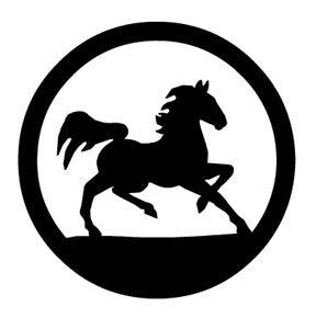 Horse in Circle Logo - Picture of Black Horse Circle Logo