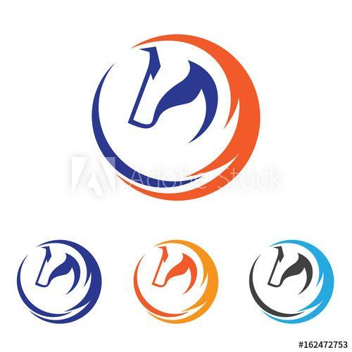 Horse in Circle Logo - Horse Abstract Circle Logo Template this stock vector