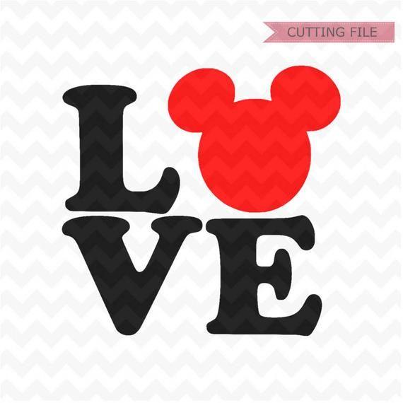 Mickey Mouse Love Logo - Disney Love SVG Mickey Mouse love svg love svg and png | Etsy