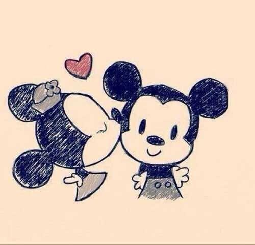 Mickey Mouse Love Logo - Disney Minnie and Mickey Mouse love | MINNIE+MICKEY | Drawings, Cute ...