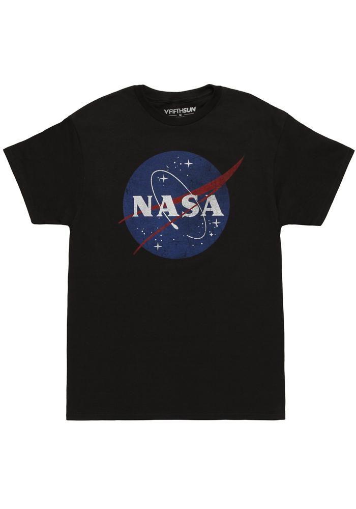 Black NASA Logo - NASA-NASA Logo T-Shirt - Black | Newbury Comics