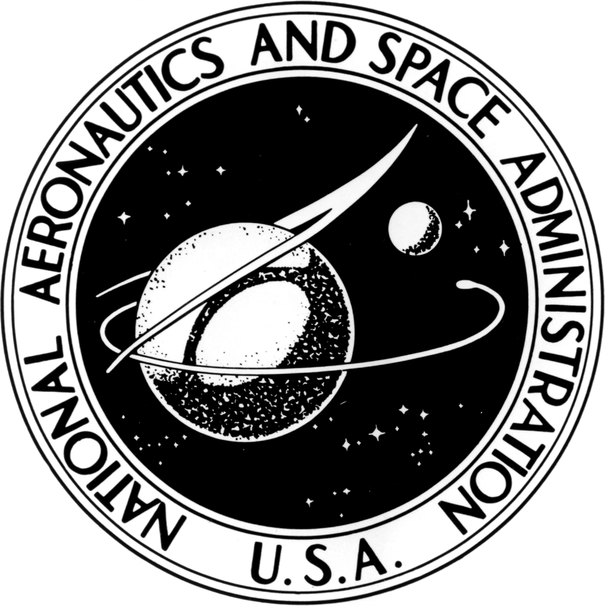 Black NASA Logo - US NASA Seal Black.png