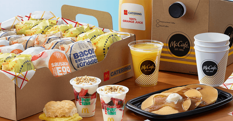 McDonald's Breakfast Logo - McDonald's tests breakfast catering | Nation's Restaurant News