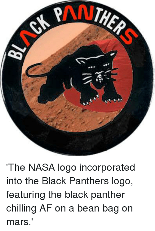 Black NASA Logo - NNTHER 'The NASA Logo Incorporated Into the Black Panthers Logo ...