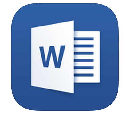Word App Logo - Free Microsoft Word App Works with VoiceOver. Paths to Literacy