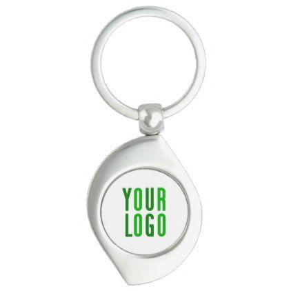 Swirl Business Logo - Promotional Your Company or Event Green Logo Swirl Keychain | cyo ...