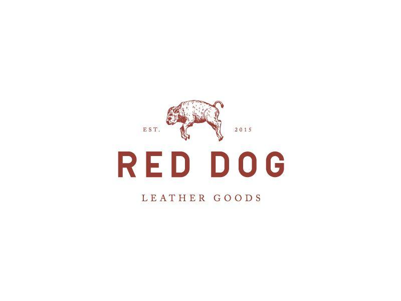 Companies with Red Dog Logo - Red Dog Leather Goods Logo by Cast + Company