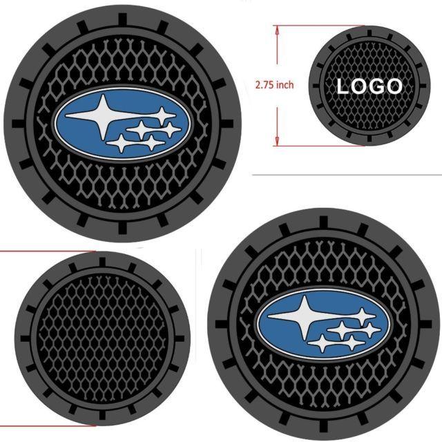 Oval Car Logo - Subaru 2 PK Oval Car Logo Cup Holder Insert Coaster Can High Quality ...