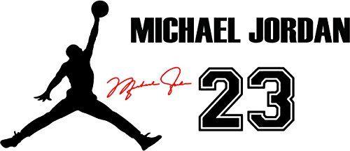 Jordan with Jordan 23 Logo - Amazon.com: Flight Jordan Jumpman Logo Huge 23 signature AIR Decal ...