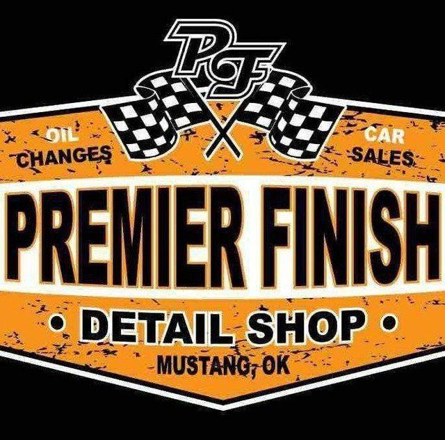 Detail Shop Logo - Premier Finish. Car Detailing. Mustang, OK