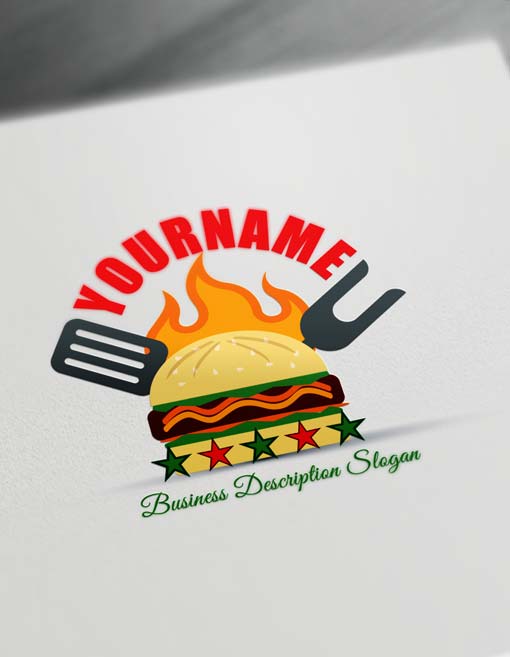 Fast Food Logo - Make-Fast Food Retro Burger Logo Free Logo Creator