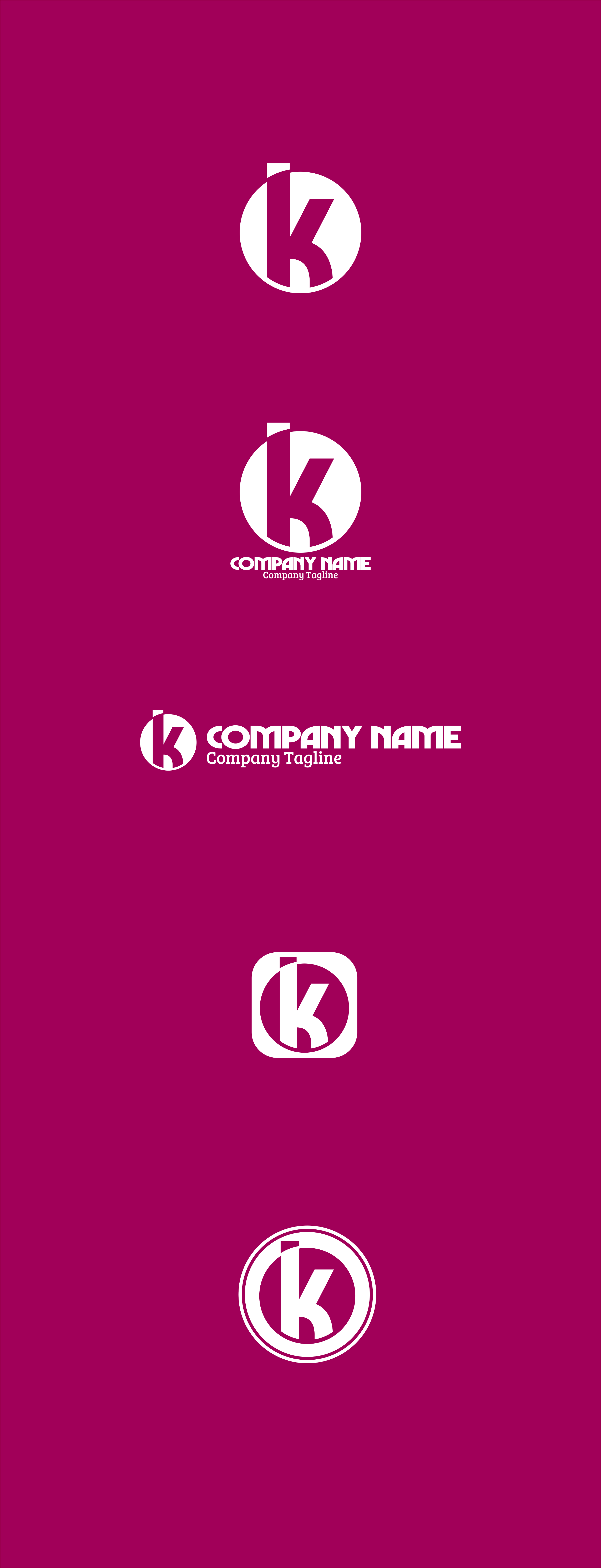 Maroon K Logo - Orcheva Design : K Logo Design